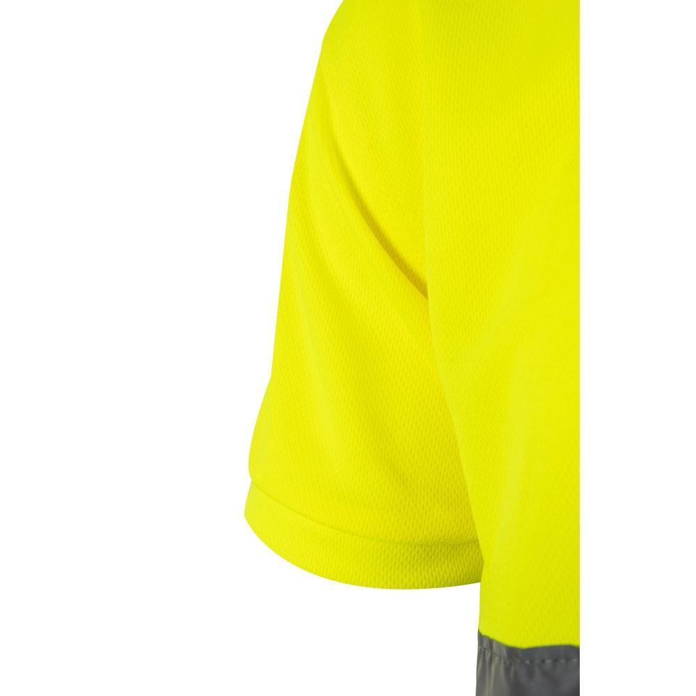 VL CUPID LARGE. Tricou polo bicolor bird-eye (160g/m²) cu mâneci scurte, din poliester (100%) Verde Galben 4XL