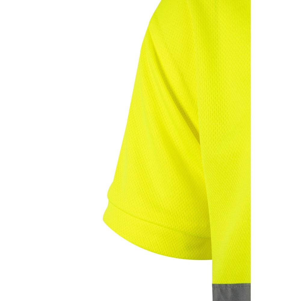 VL CUPID LARGE. Tricou polo bicolor bird-eye (160g/m²) cu mâneci scurte, din poliester (100%) Verde armată Galben 4XL