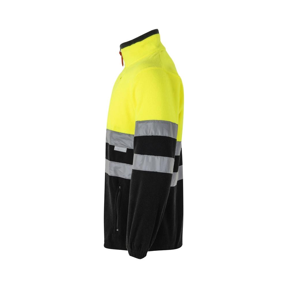 VL EROS. Jachetă fleece în două tonuri (280g/m²), din poliester (100%) Negru Galben XL