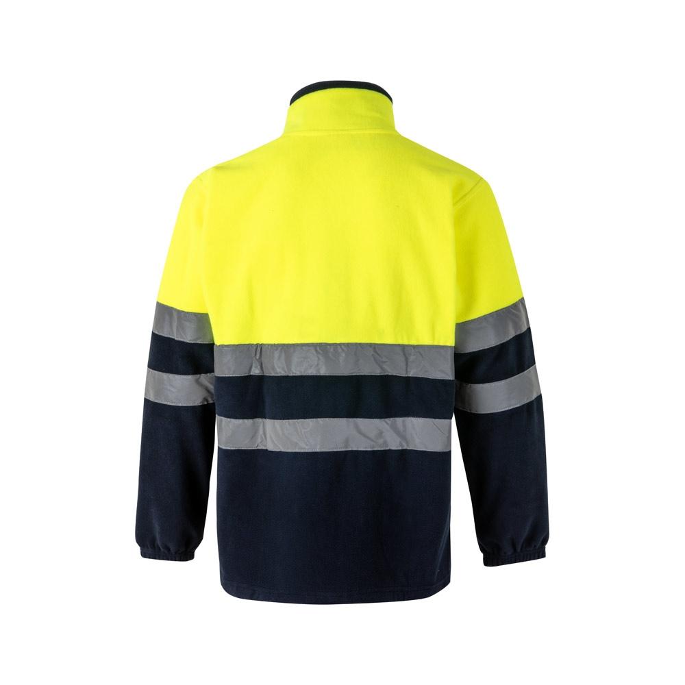 VL EROS. Jachetă fleece în două tonuri (280g/m²), din poliester (100%) Albastru Galben 3XL