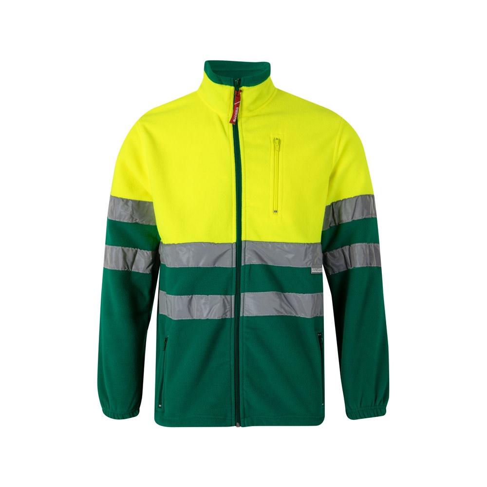 VL EROS. Jachetă fleece în două tonuri (280g/m²), din poliester (100%) Verde Galben