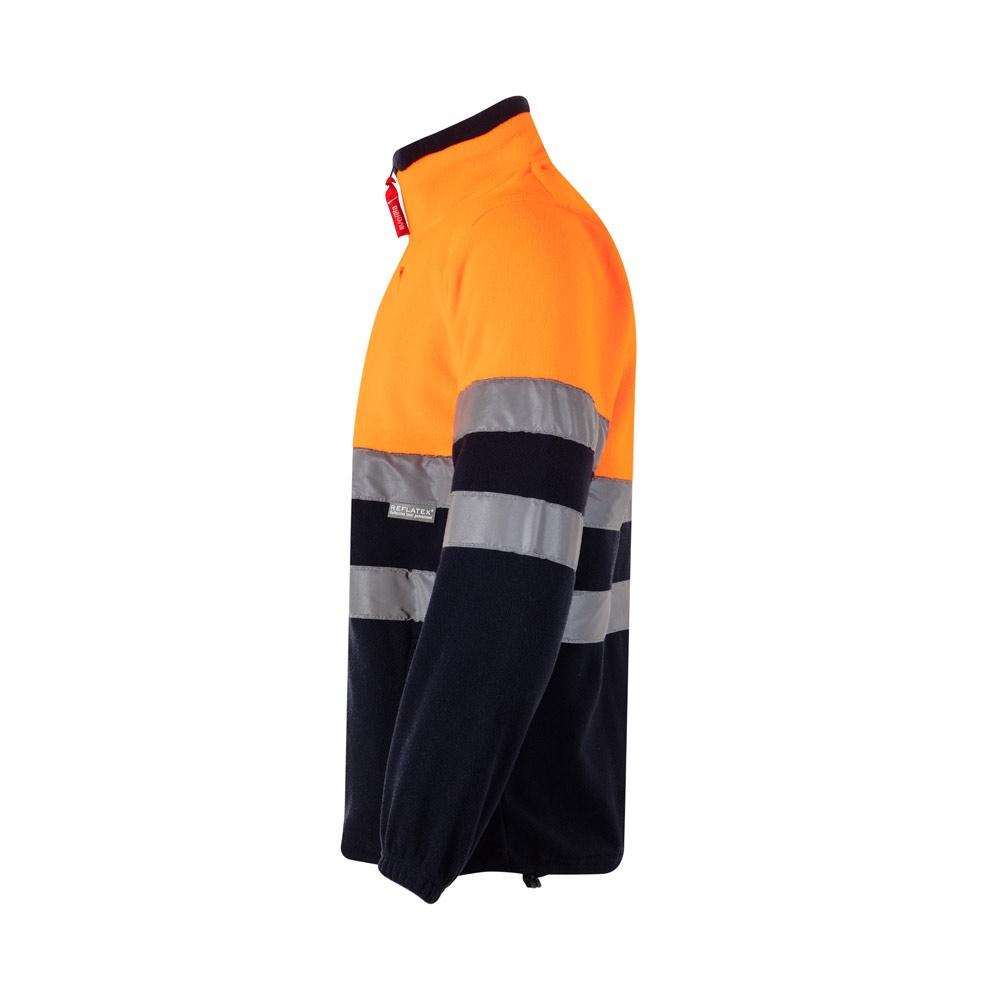 VL EROS. Jachetă fleece în două tonuri (280g/m²), din poliester (100%) Albastru Portocaliu 3XL