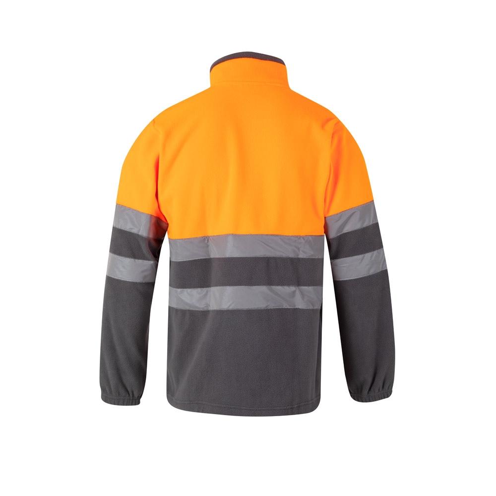 VL EROS. Jachetă fleece în două tonuri (280g/m²), din poliester (100%) Gri Portocaliu XL