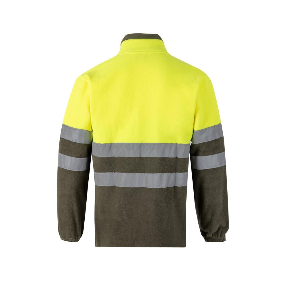 VL EROS. Jachetă fleece în două tonuri (280g/m²), din poliester (100%) Verde armată Galben S
