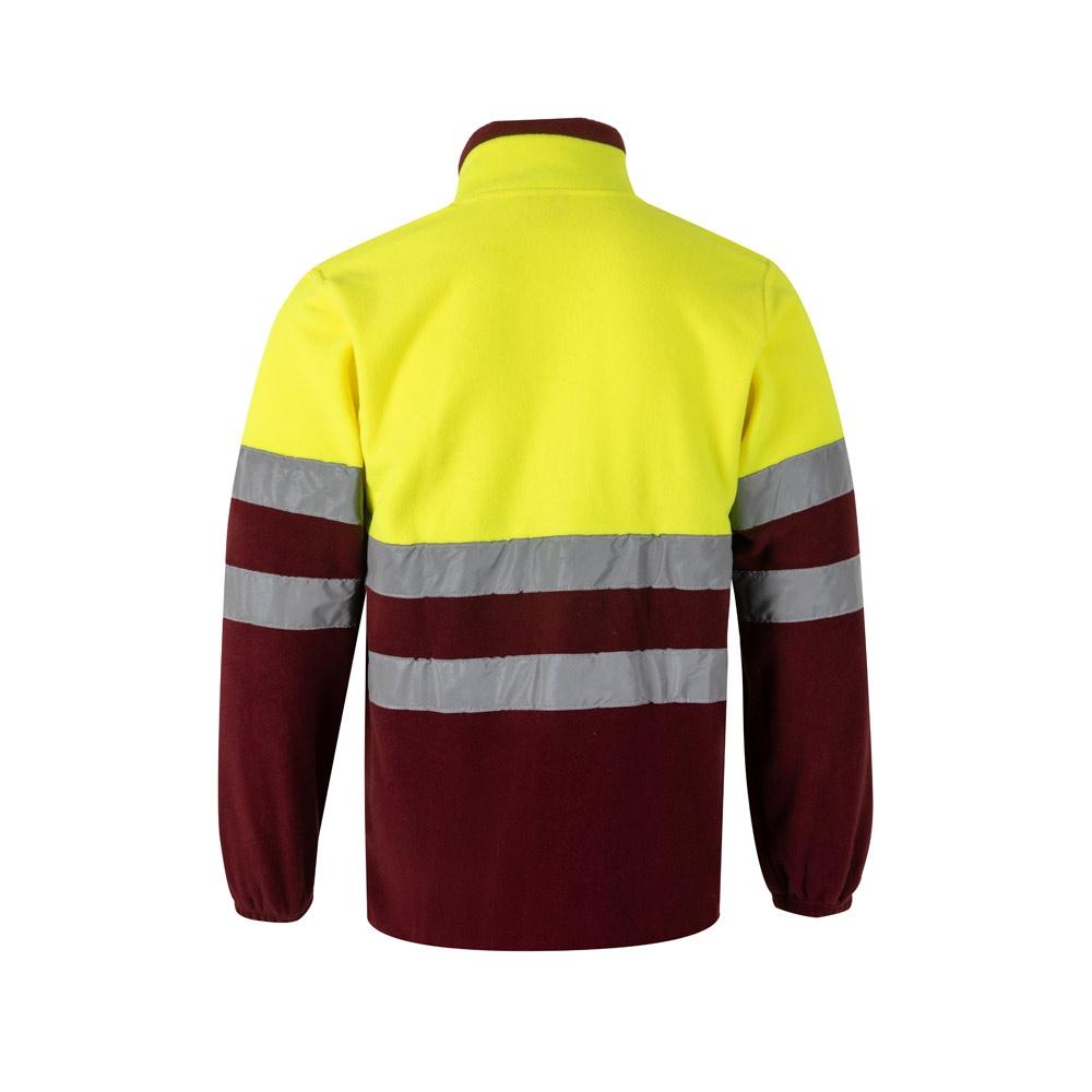 VL EROS. Jachetă fleece în două tonuri (280g/m²), din poliester (100%) Burgundia Galben 3XL