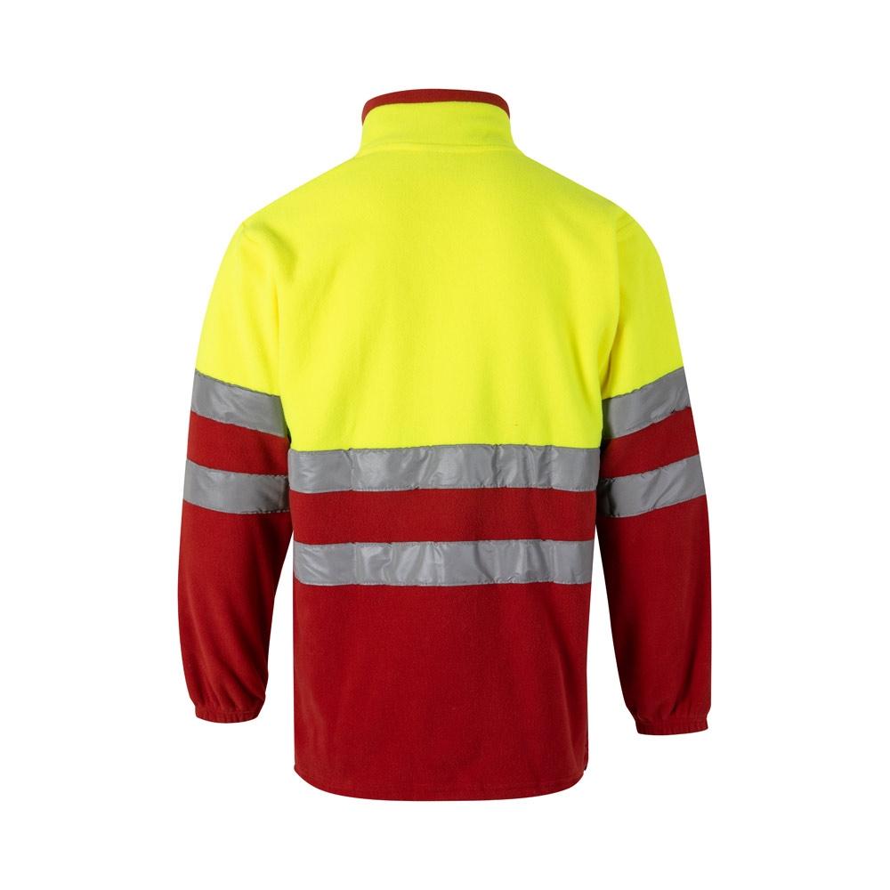VL EROS LARGE. Jachetă fleece în două tonuri (280g/m²), din poliester (100%) Roșu Galben 5XL