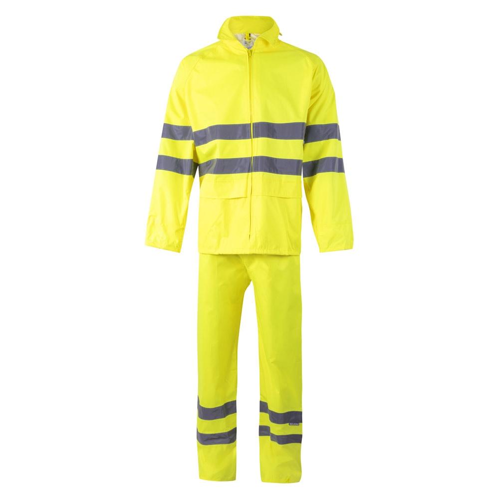 VL VENUS. Costum de ploaie (130 g/m²), din poliester (100%) cu strat PU Galben hexacrom L