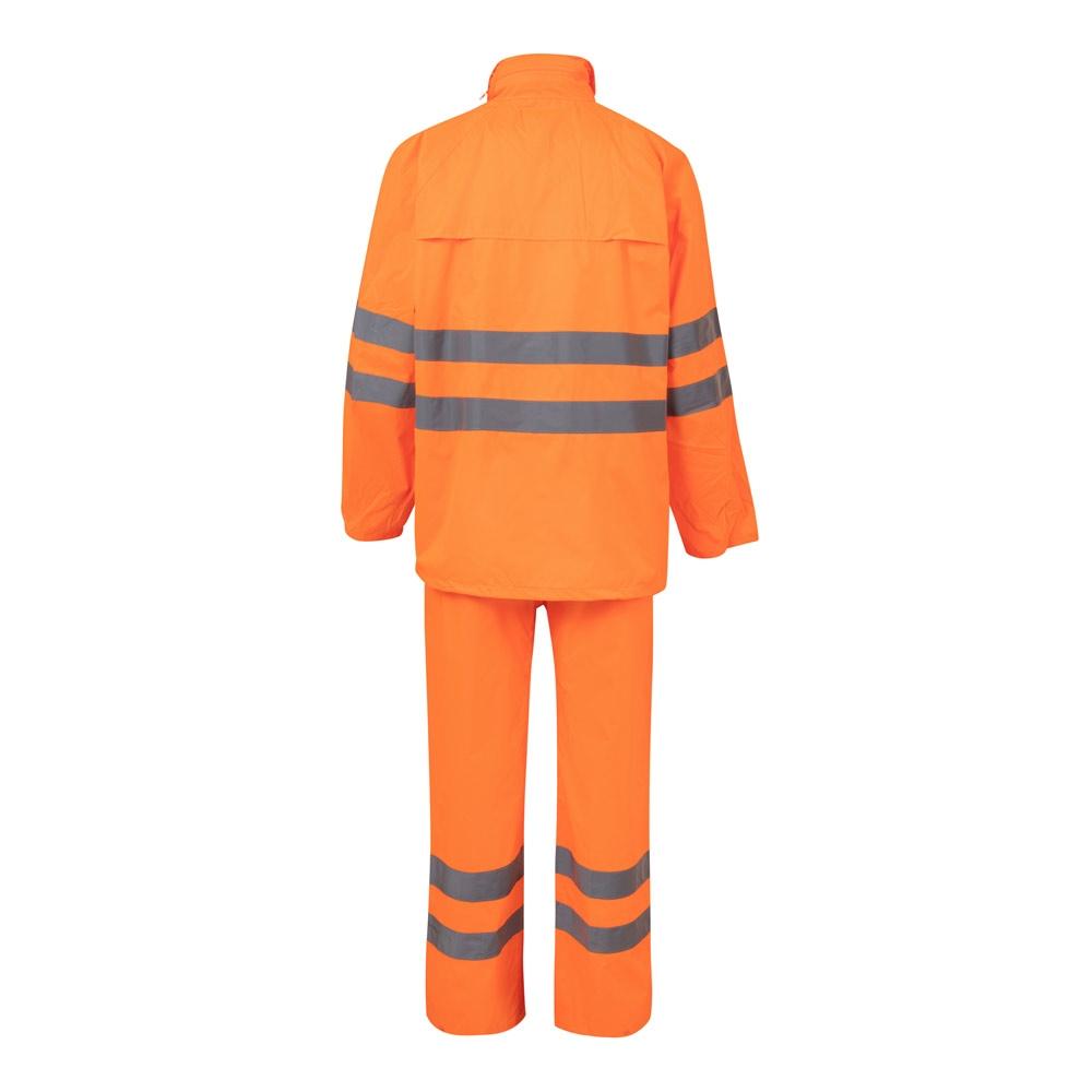 VL VENUS. Costum de ploaie (130 g/m²), din poliester (100%) cu strat PU Portocaliu hexacrom XL