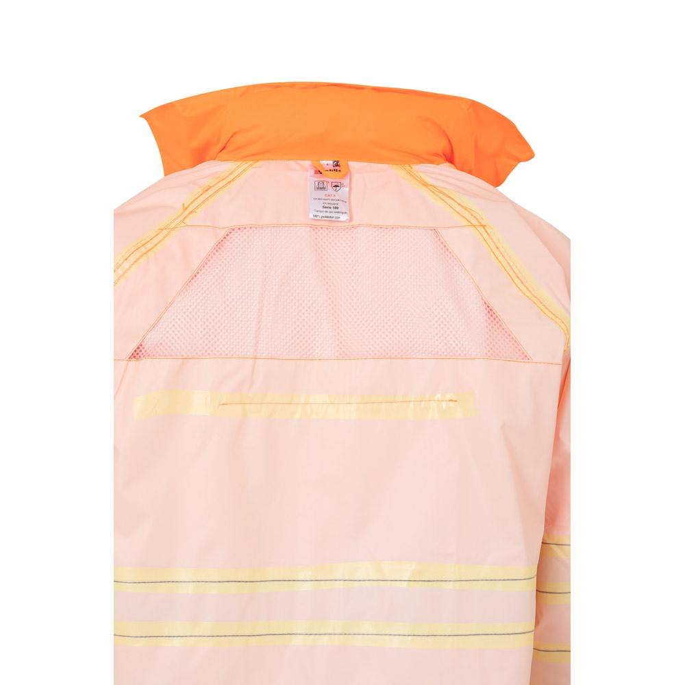 VL VENUS. Costum de ploaie (130 g/m²), din poliester (100%) cu strat PU Portocaliu hexacrom XL