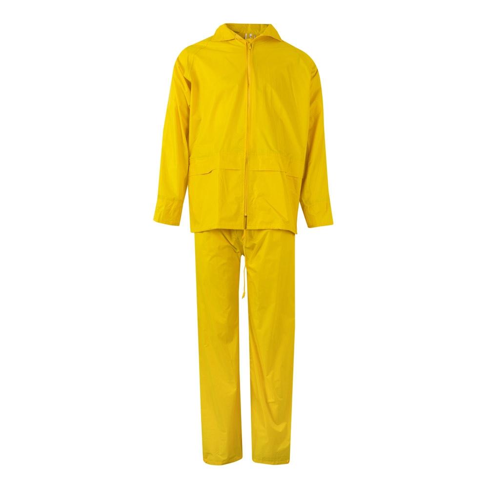 VL SEDNA. Costum de ploaie (225g/m²), din două piese, din poliester (100%) cu înveliș din PVC Galben