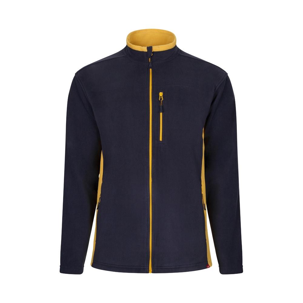 VL GERAS. Jachetă fleece bicoloră (220g/m²) din poliester (100%) Albastru Galben