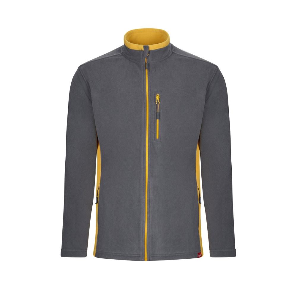 VL GERAS. Jachetă fleece bicoloră (220g/m²) din poliester (100%) Gri Galben