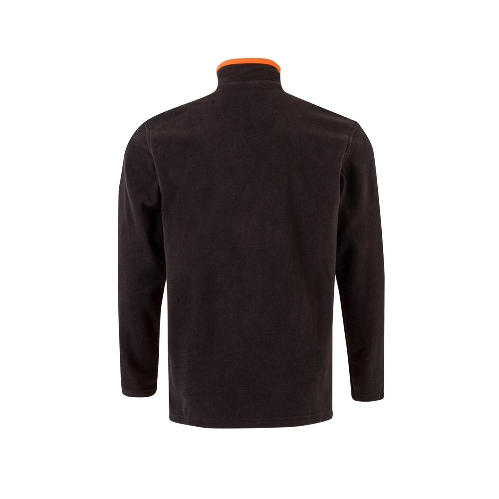 VL GERAS. Jachetă fleece bicoloră (220g/m²) din poliester (100%) Negru Portocaliu XL