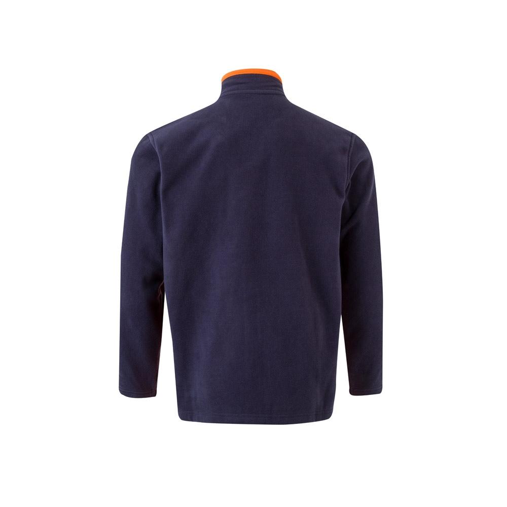 VL GERAS. Jachetă fleece bicoloră (220g/m²) din poliester (100%) Albastru Portocaliu L