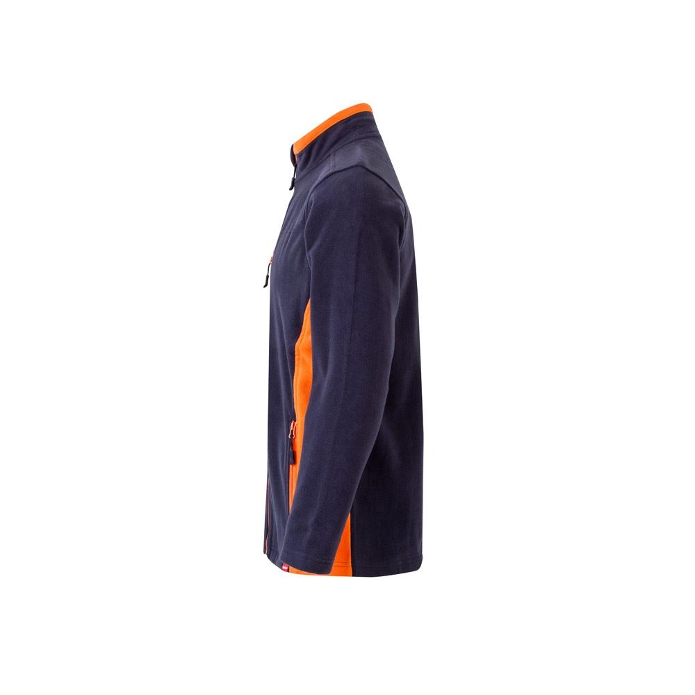 VL GERAS. Jachetă fleece bicoloră (220g/m²) din poliester (100%) Albastru Portocaliu L