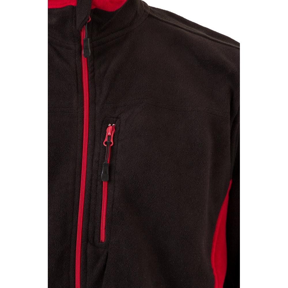 VL GERAS. Jachetă fleece bicoloră (220g/m²) din poliester (100%) Negru Roșu M