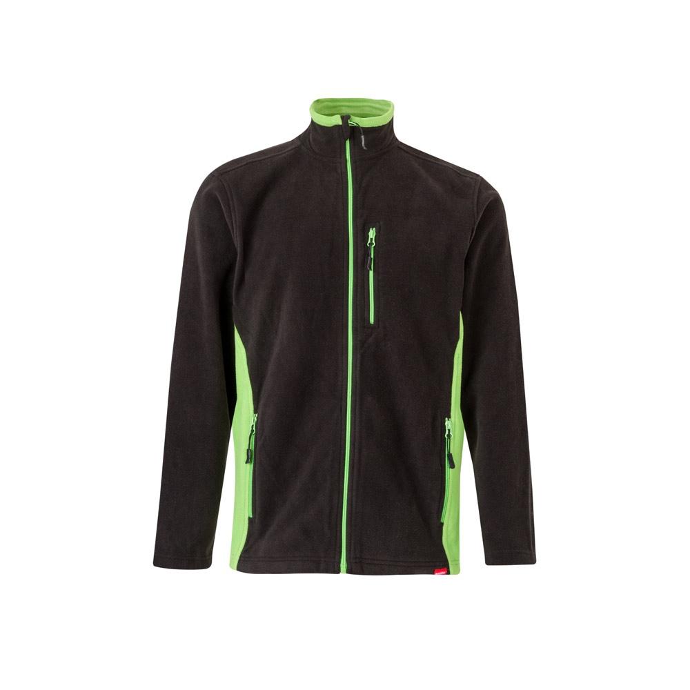 VL GERAS. Jachetă fleece bicoloră (220g/m²) din poliester (100%) Negru Verde