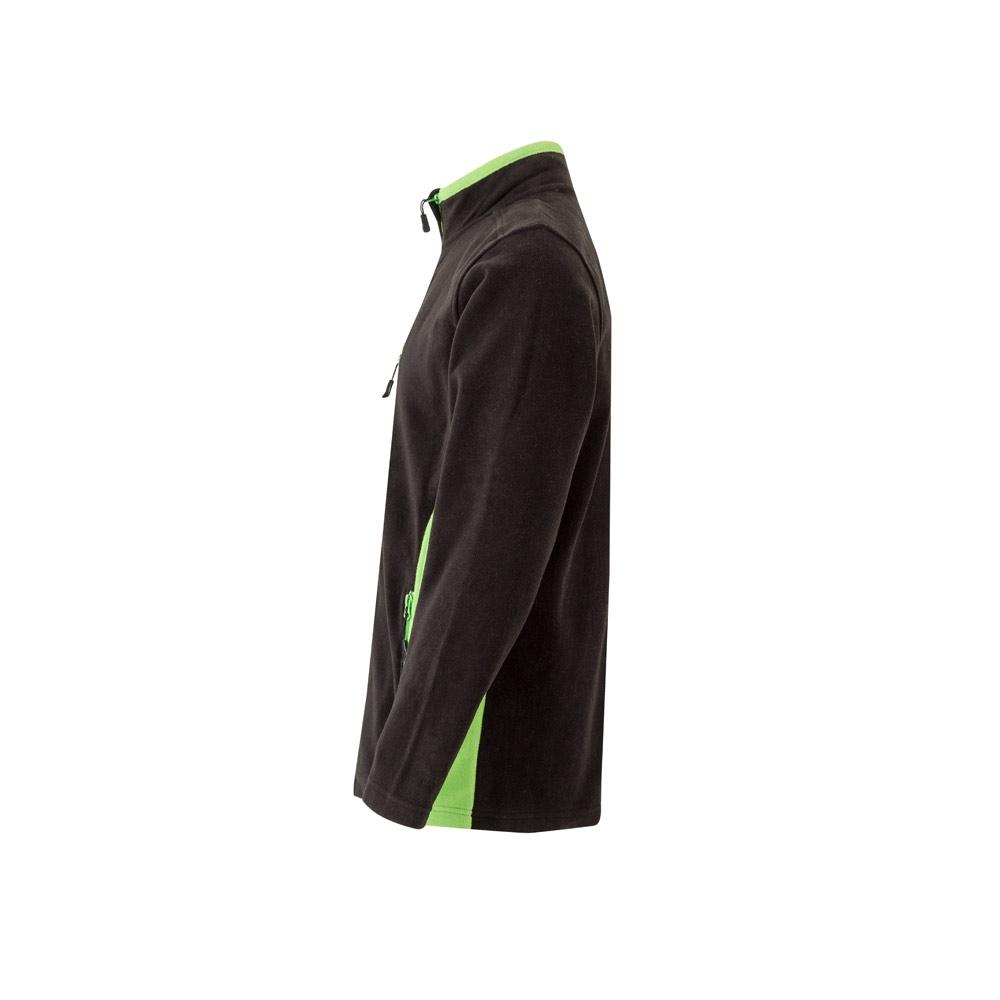 VL GERAS. Jachetă fleece bicoloră (220g/m²) din poliester (100%) Negru Verde XL