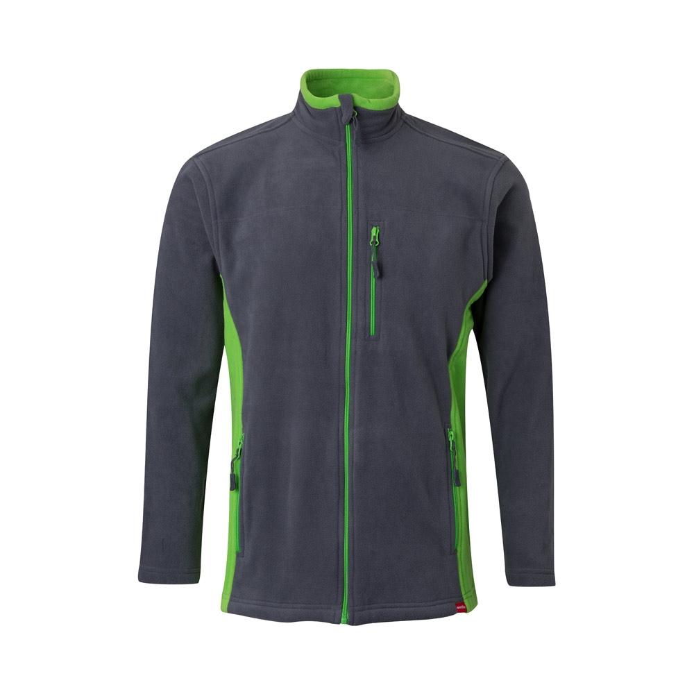 VL GERAS. Jachetă fleece bicoloră (220g/m²) din poliester (100%) Gri Verde