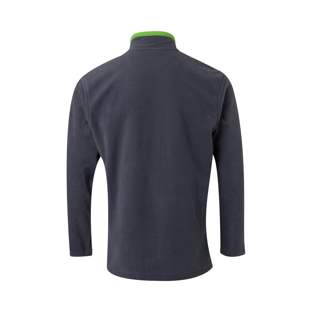 VL GERAS. Jachetă fleece bicoloră (220g/m²) din poliester (100%) Gri Verde S