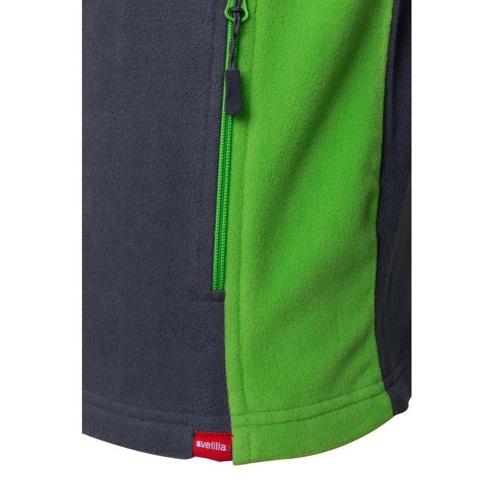 VL GERAS. Jachetă fleece bicoloră (220g/m²) din poliester (100%) Gri Verde S