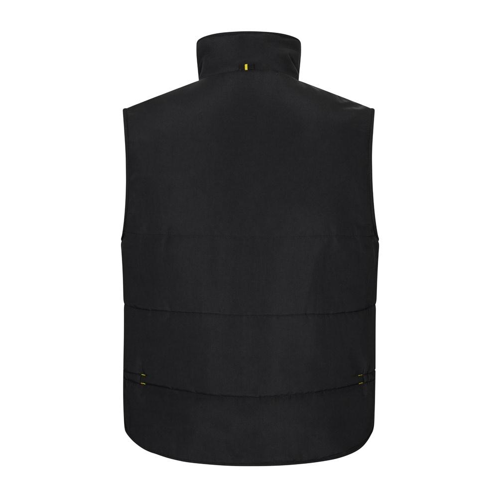 VL NERGAL. Vestă căptușită, bicoloră, cu mai multe buzunare (120g/m²), din poliester (100%) Negru Galben