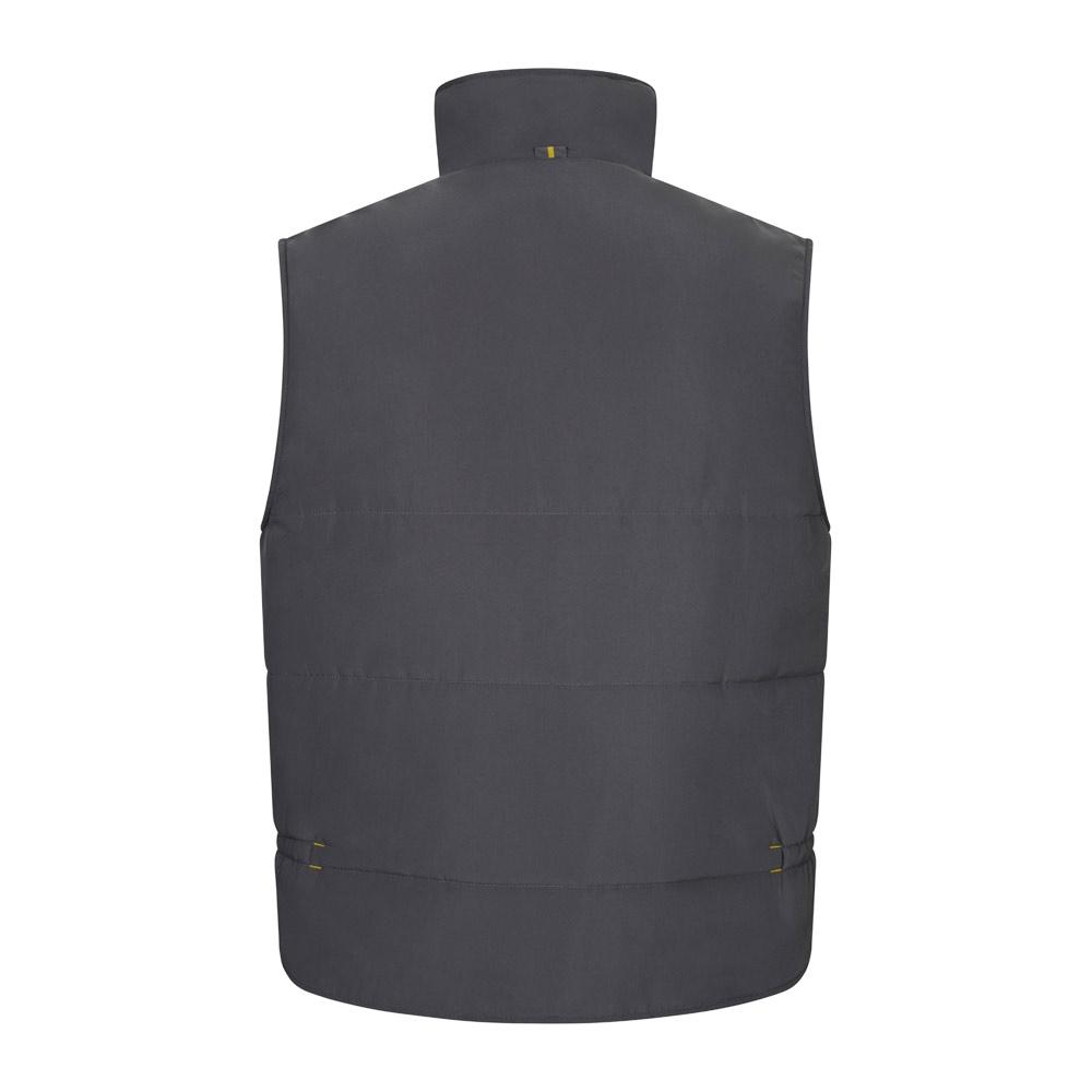 VL NERGAL. Vestă căptușită, bicoloră, cu mai multe buzunare (120g/m²), din poliester (100%) Gri Galben 3XL