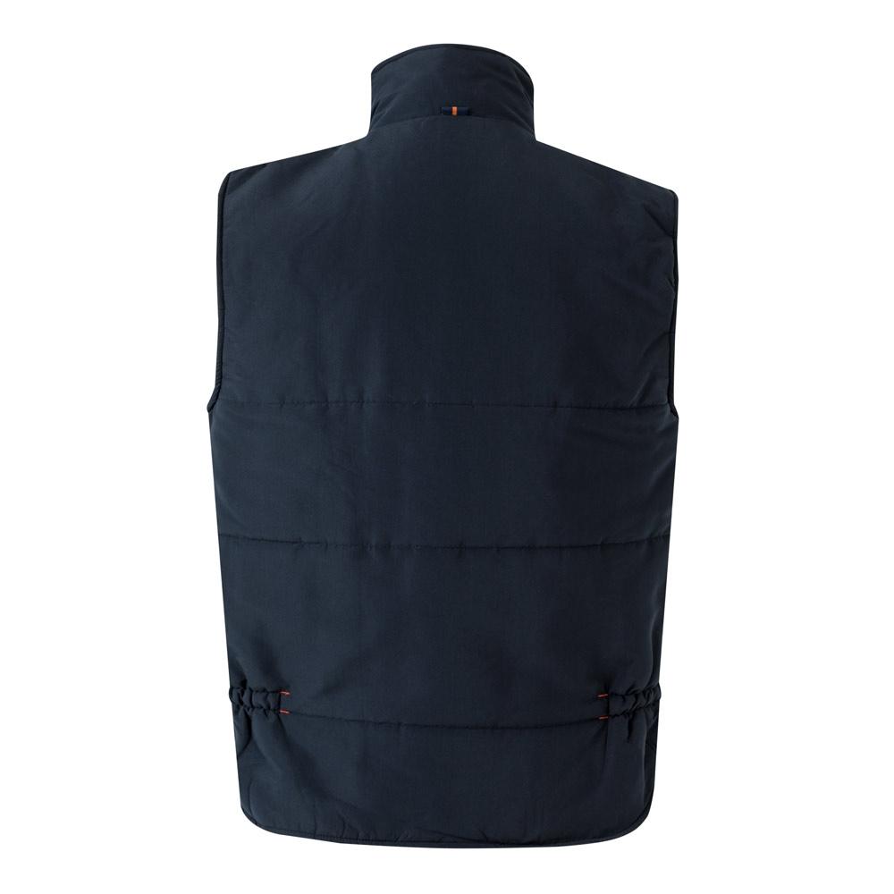 VL NERGAL. Vestă căptușită, bicoloră, cu mai multe buzunare (120g/m²), din poliester (100%) Albastru Portocaliu L