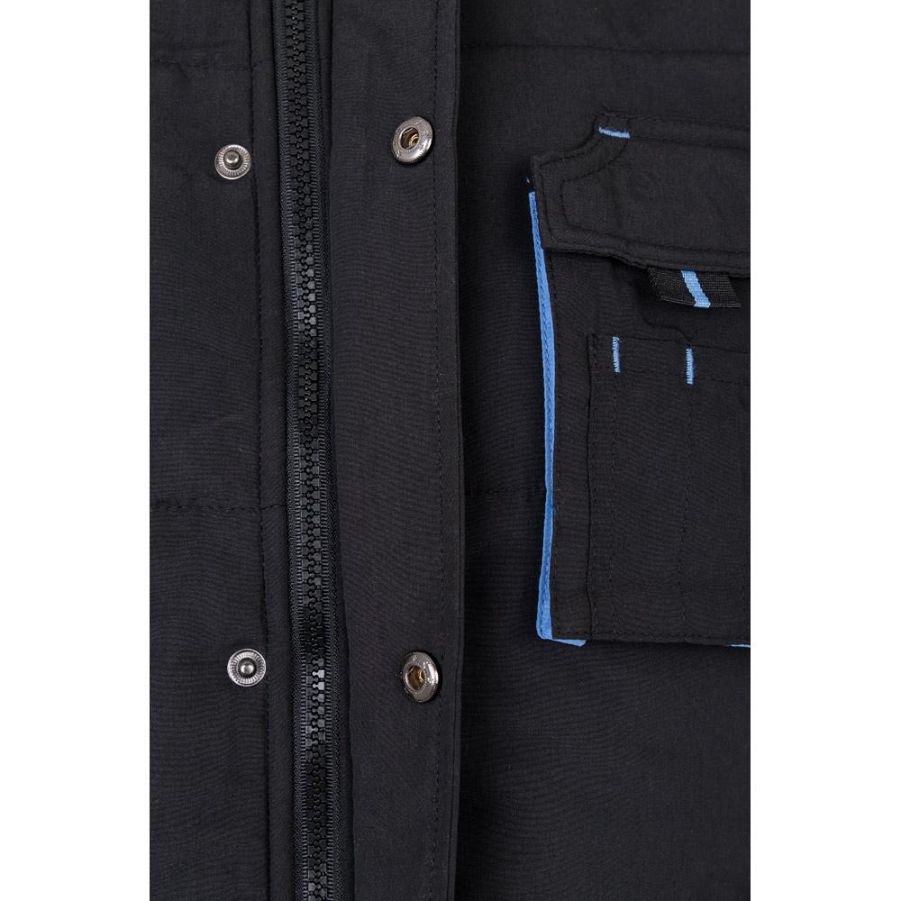 VL NERGAL. Vestă căptușită, bicoloră, cu mai multe buzunare (120g/m²), din poliester (100%) Negru Albastru deschis XXL