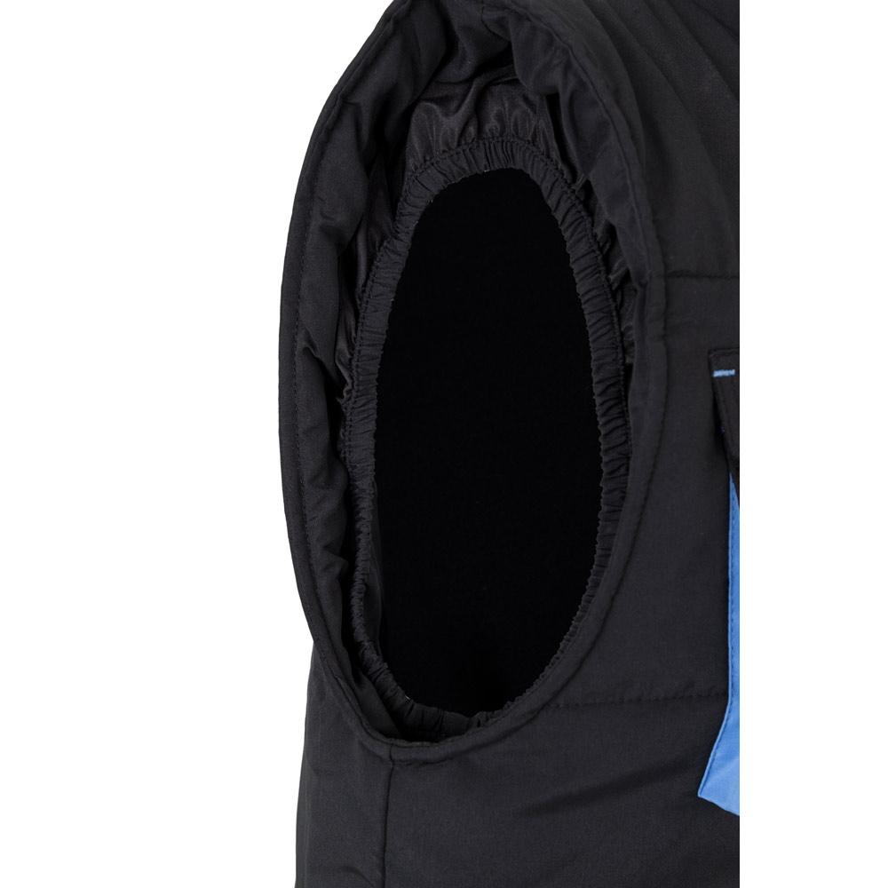 VL NERGAL. Vestă căptușită, bicoloră, cu mai multe buzunare (120g/m²), din poliester (100%) Negru Albastru deschis XXL