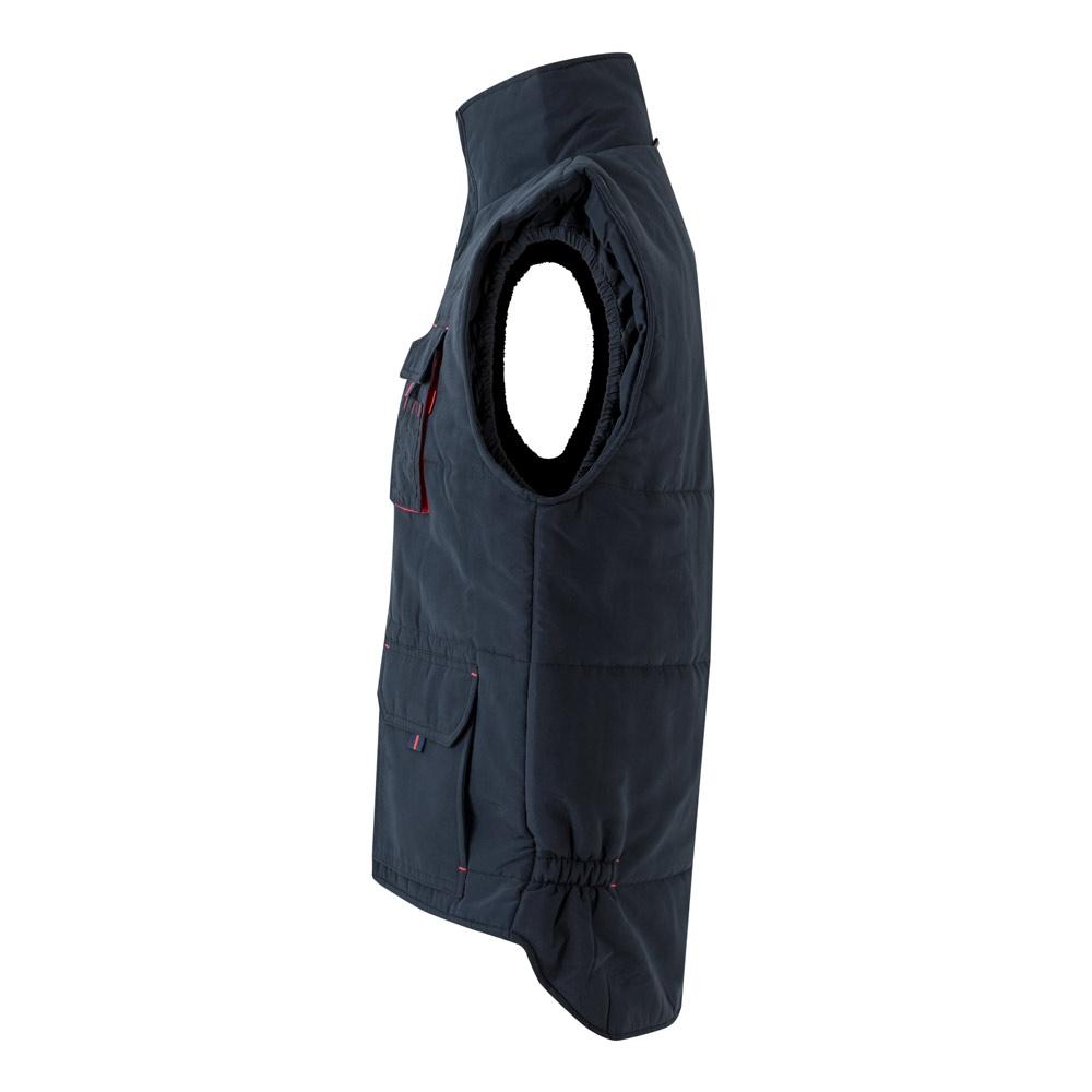VL NERGAL. Vestă căptușită, bicoloră, cu mai multe buzunare (120g/m²), din poliester (100%) Albastru Roșu XL