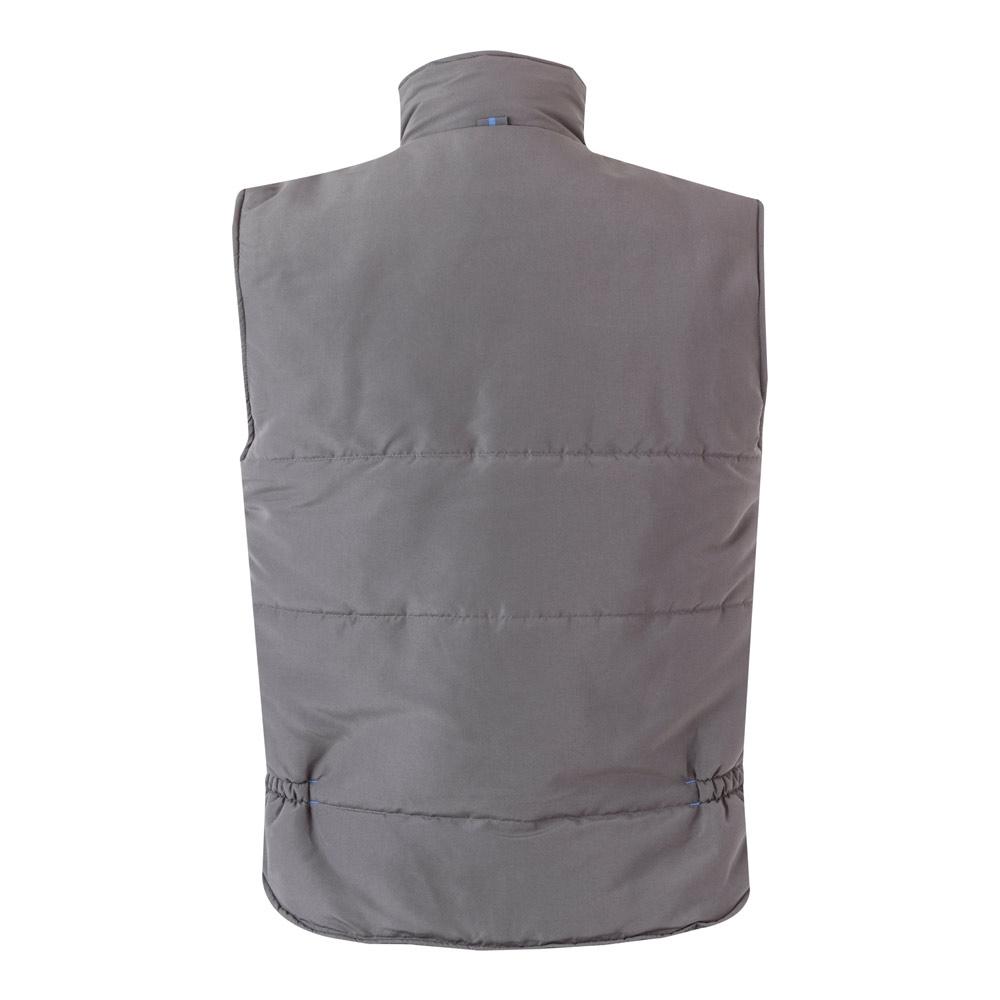 VL NERGAL. Vestă căptușită, bicoloră, cu mai multe buzunare (120g/m²), din poliester (100%) Gri Albastru deschis XL