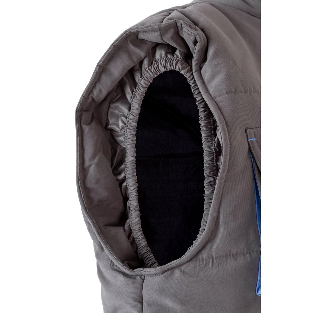 VL NERGAL. Vestă căptușită, bicoloră, cu mai multe buzunare (120g/m²), din poliester (100%) Gri Albastru deschis XL