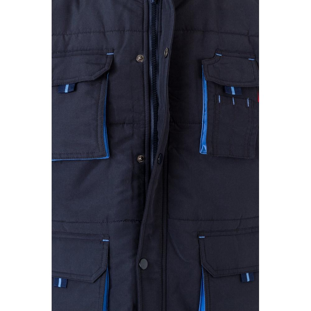 VL NERGAL. Vestă căptușită, bicoloră, cu mai multe buzunare (120g/m²), din poliester (100%) Albastru Albastru deschis XXL