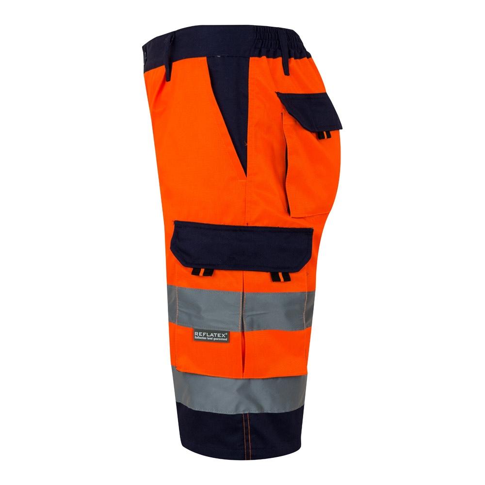 VL HADES. Bermude cu buzunare multiple în două culori (210 g/m²), din bumbac (20%) și poliester (80%) Portocaliu L