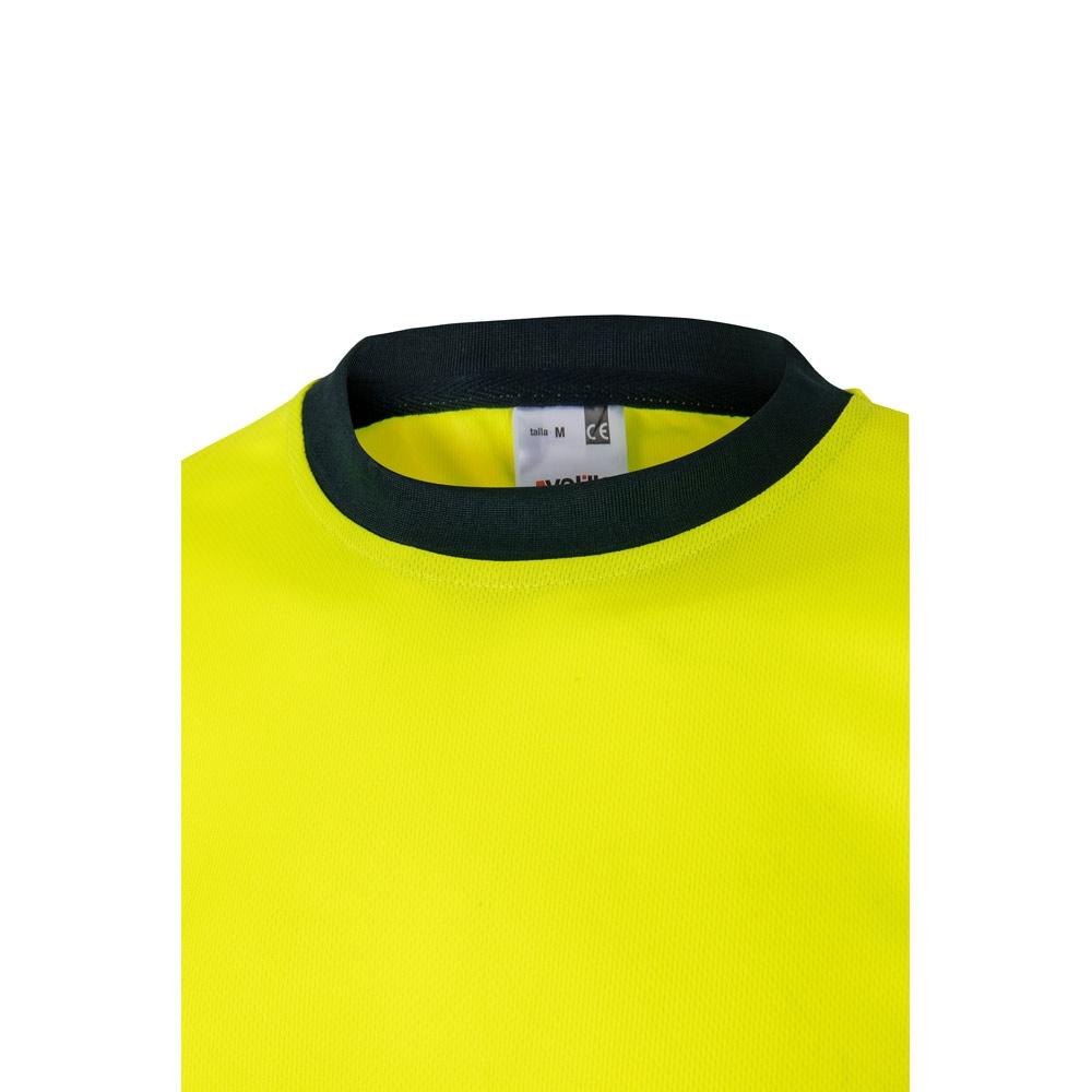 VL BRAHMA. Tricou tehnic bicolor cu ochi de pasăre (140g/m²), din poliester (100%) Albastru Galben L