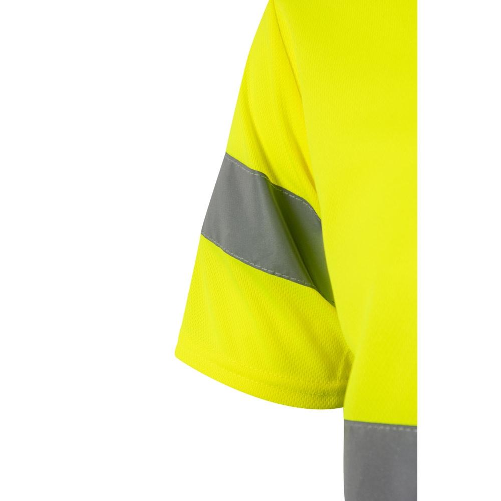 VL BRAHMA. Tricou tehnic bicolor cu ochi de pasăre (140g/m²), din poliester (100%) Albastru Galben L