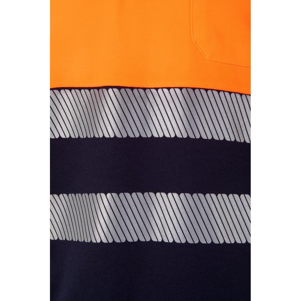 VL ACHELOUS. Tricou polo piqué bicolor (150g/m²) cu mâneci scurte, din bumbac (55%) și poliester (45%) Albastru Portocaliu XL