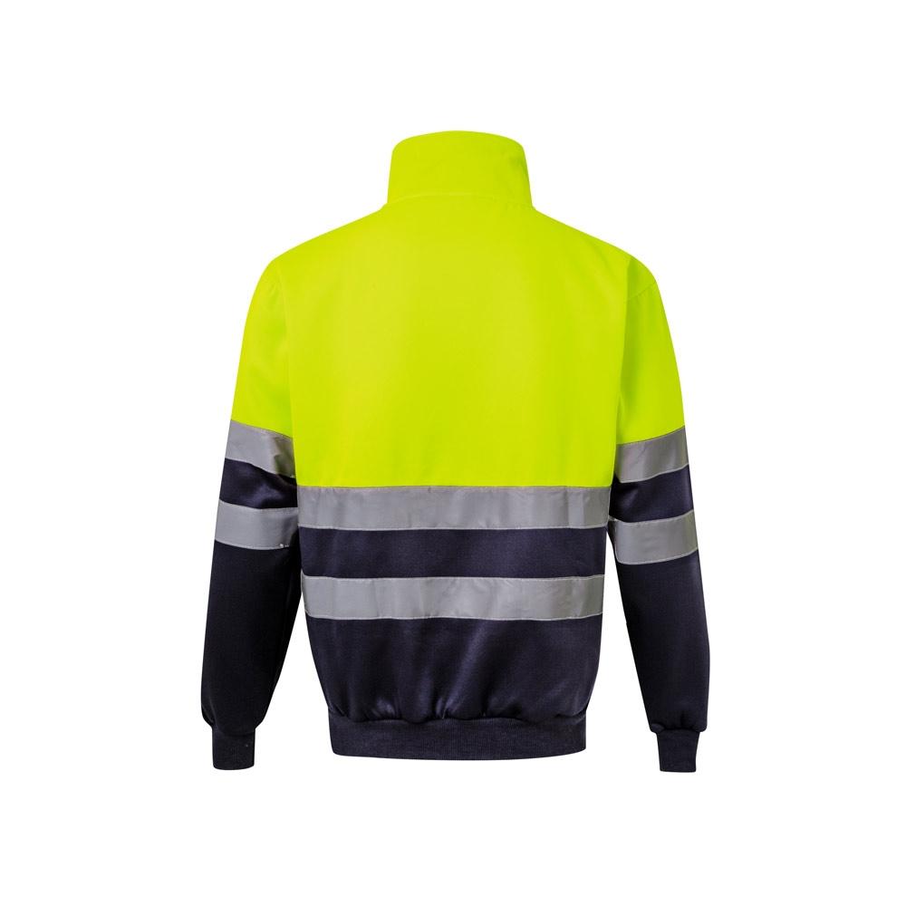 VL THOR. Hanorac bicolor (300g/m²) din fleece de poliester (100%) Albastru Galben