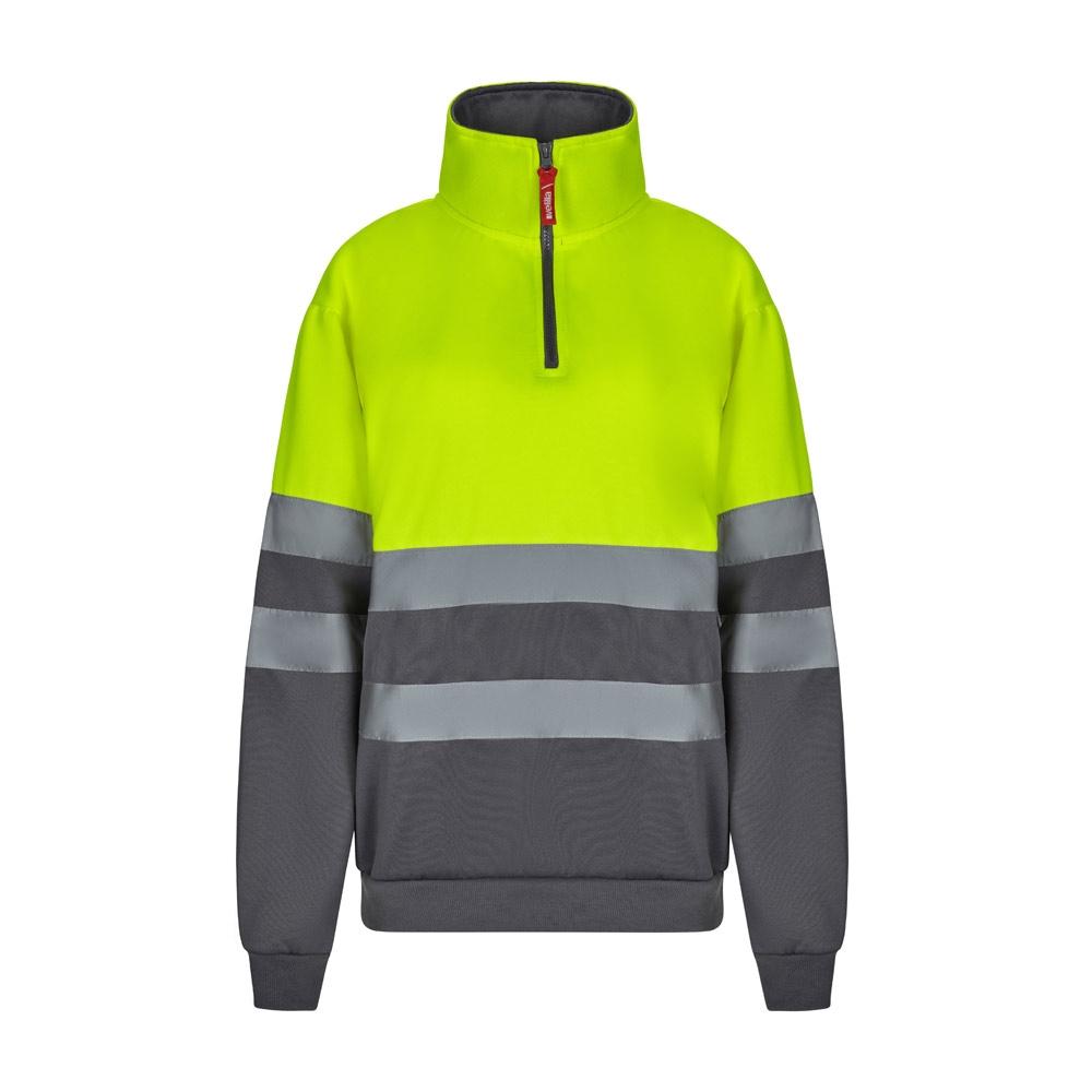 VL THOR. Hanorac bicolor (300g/m²) din fleece de poliester (100%) Gri Galben