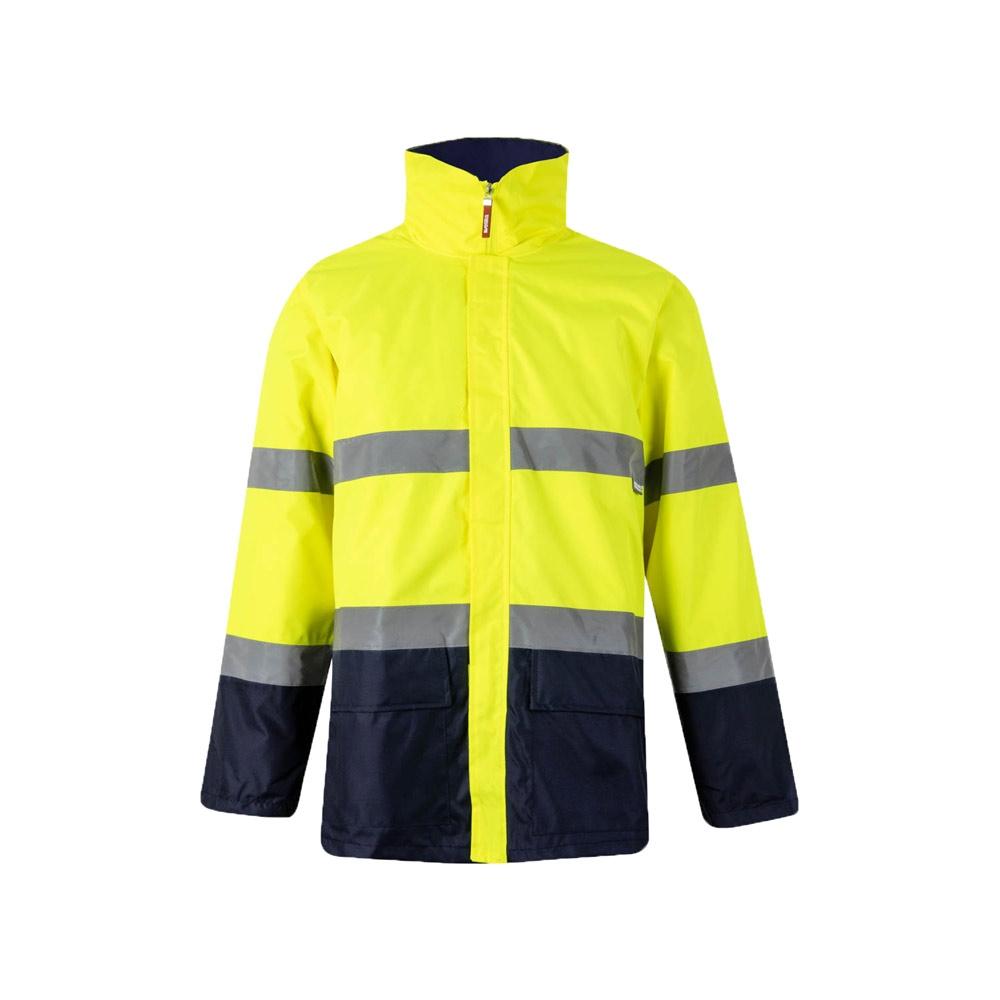 VL THEMIS. Parka bicoloră (190g/m²), din poliester (100%), cu strat PU Albastru Galben XL