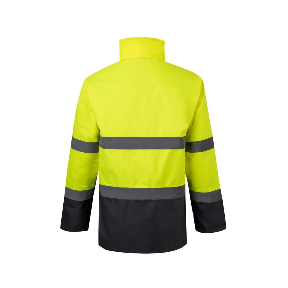 VL THEMIS. Parka bicoloră (190g/m²), din poliester (100%), cu strat PU Gri Galben L