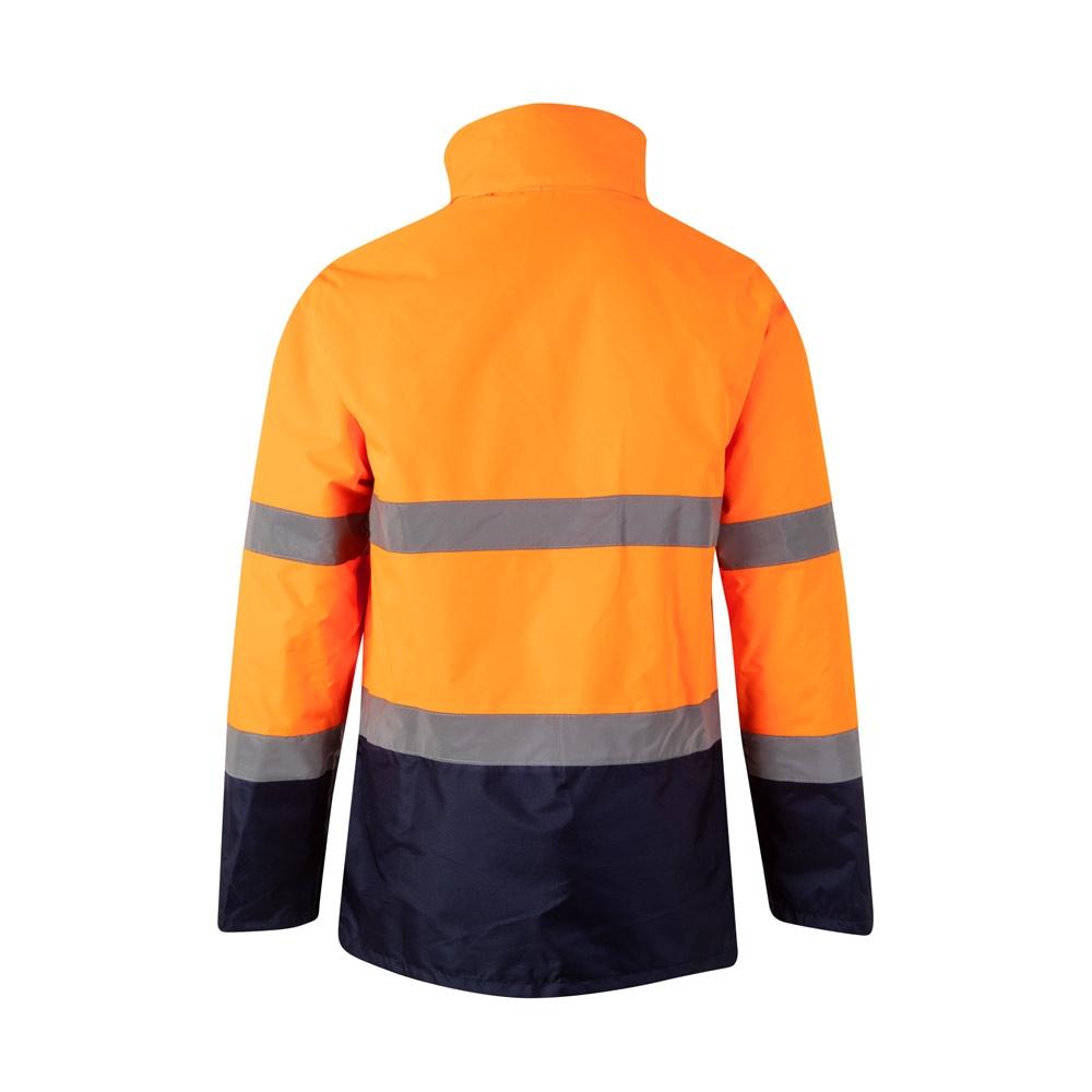 VL THEMIS. Parka bicoloră (190g/m²), din poliester (100%), cu strat PU Albastru Portocaliu XL
