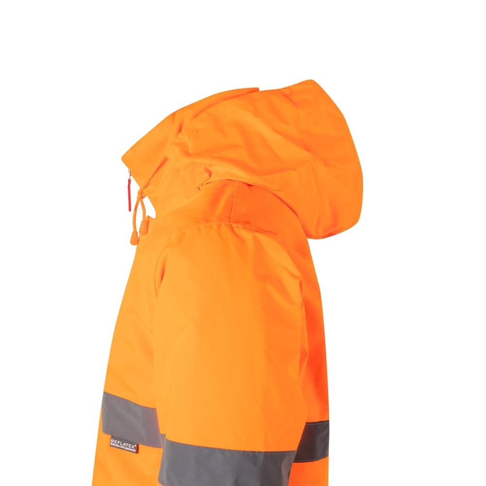 VL THEMIS. Parka bicoloră (190g/m²), din poliester (100%), cu strat PU Albastru Portocaliu XL