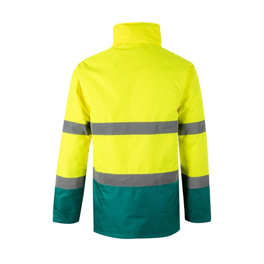 VL THEMIS LARGE. Parka bicoloră (190g/m²), din poliester (100%), cu strat PU Verde Galben 5XL