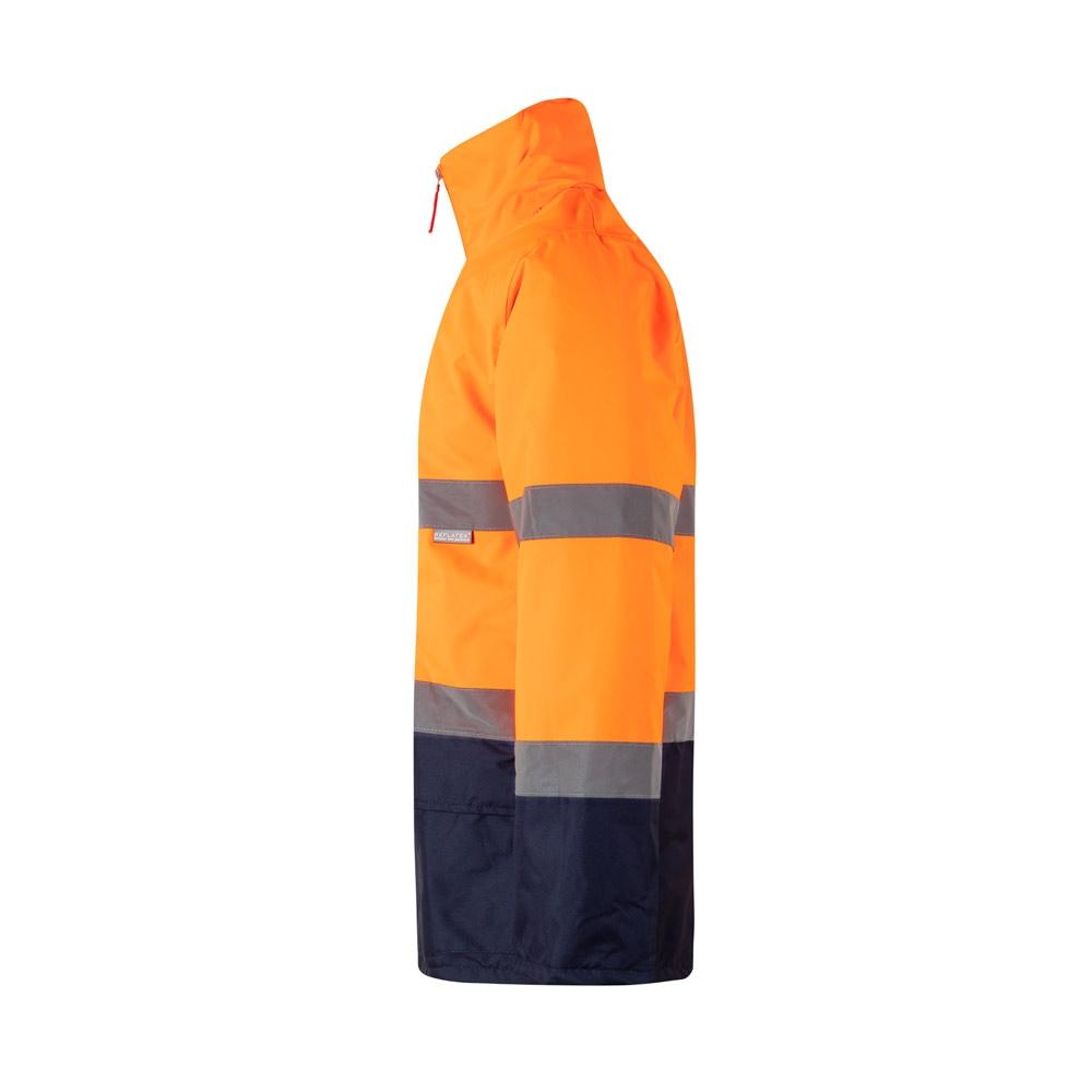 VL THEMIS LARGE. Parka bicoloră (190g/m²), din poliester (100%), cu strat PU Albastru Portocaliu 5XL