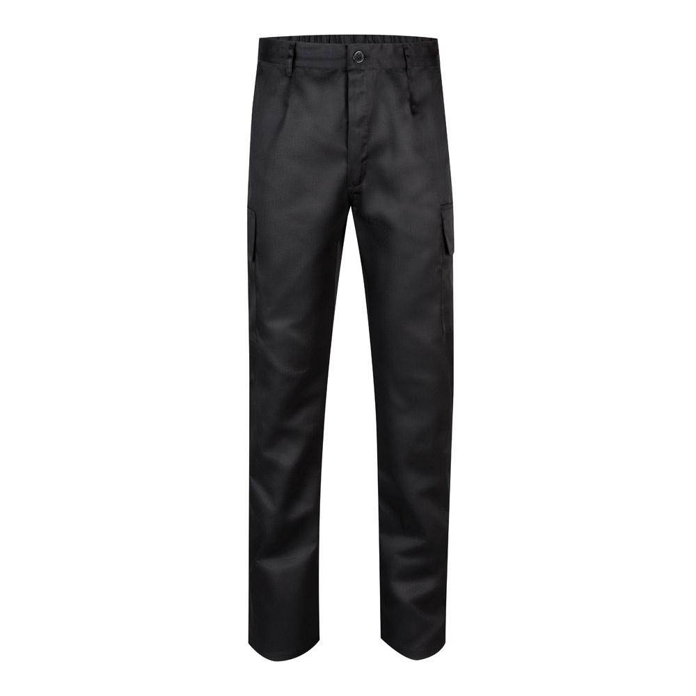 VL AINE. Pantaloni din twill cu buzunare multiple (190g/m²), din bumbac (20%) și poliester (80%) Negru 46