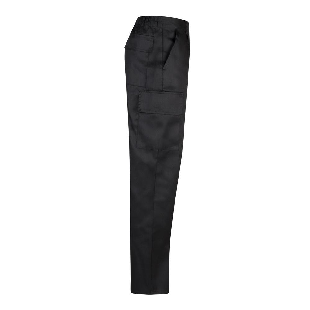 VL AINE. Pantaloni din twill cu buzunare multiple (190g/m²), din bumbac (20%) și poliester (80%) Negru 46