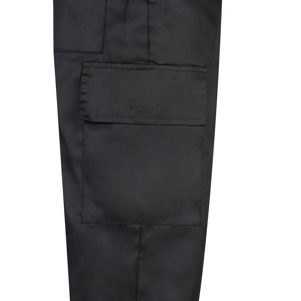 VL AINE. Pantaloni din twill cu buzunare multiple (190g/m²), din bumbac (20%) și poliester (80%) Negru 46