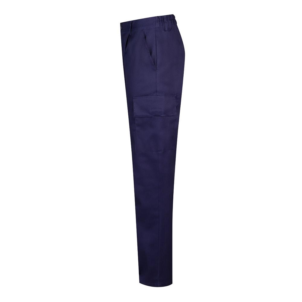 VL AINE. Pantaloni din twill cu buzunare multiple (190g/m²), din bumbac (20%) și poliester (80%) Albastru 56